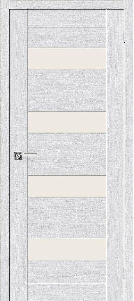 Межкомнатная дверь остекленная Легно-23 Legno Milk Oak (ĒLPORTA)