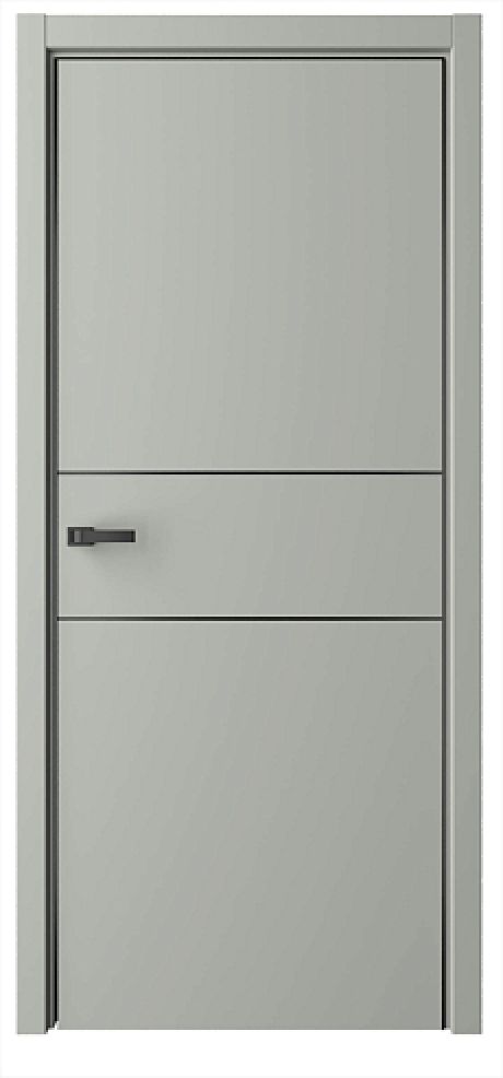 Глухая межкомнатная дверь Лайн-3 Серый Эмаль (ALBERO)