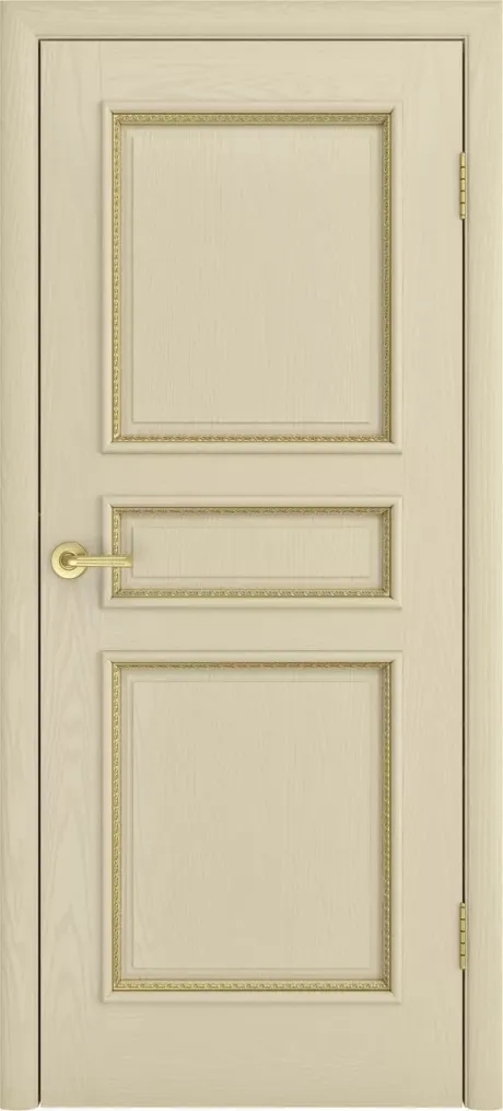Глухая межкомнатная дверь Голд Крем Шпон (Мильяна)