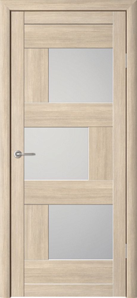 Межкомнатная дверь со стеклом Стокгольм Лиственница мокко Эко-шпон Стекло мателюкс (ALBERO)