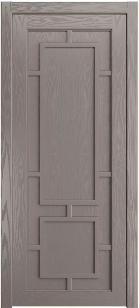 Глухая межкомнатная дверь Италия Темно-серый Шпон (Мильяна)