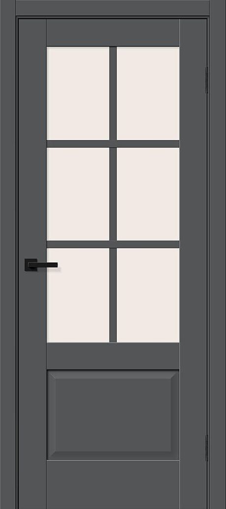 Межкомнатная дверь остекленная Прима-13.0.1 Stormy Silk (BRAVO)