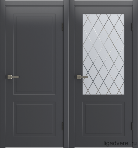 Межкомнатная дверь Verona Графит Эмаль (Лига дверей)