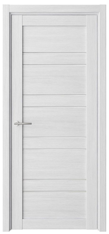 Межкомнатная дверь со стеклом Дублин Кедр снежный Эко-шпон Стекло мателюкс (ALBERO)