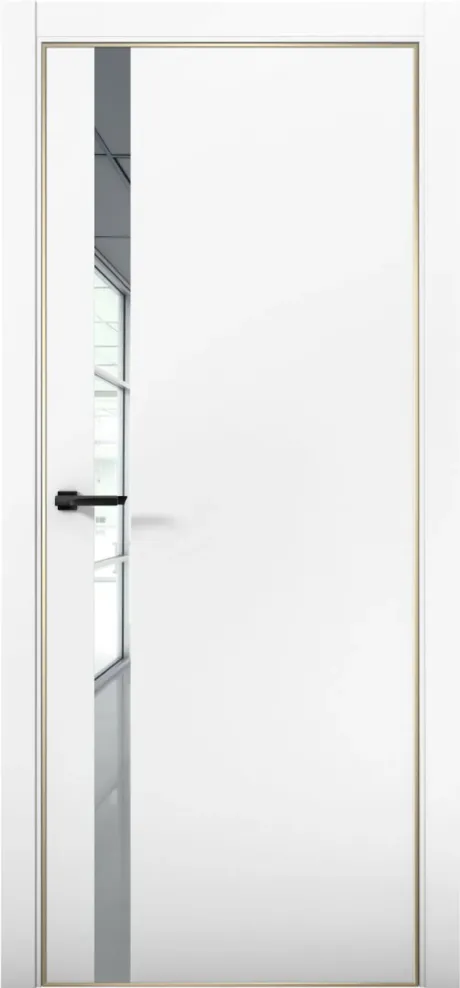 Межкомнатная дверь с зеркалом ESTETICA 07 Аляска Кромка AL Gold (Brandoors)