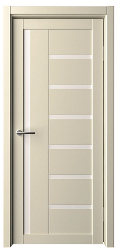 Межкомнатная дверь со стеклом Мадрид Сэнд Vinyl Стекло белое (ALBERO)