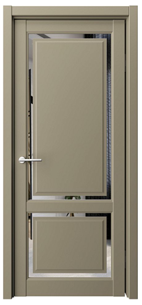 Межкомнатная дверь с зеркалом Афина-2 Серый Vinyl Зеркало грей (ALBERO)