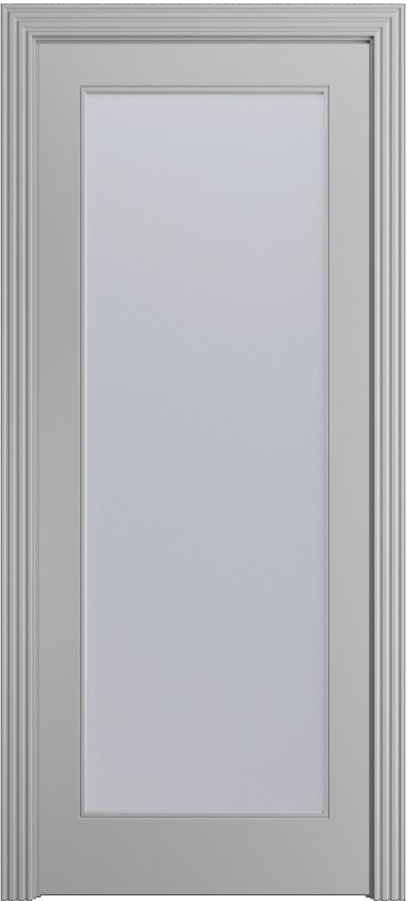 Межкомнатная дверь со стеклом Бьянка-1 Светло серая Эмаль (Бипи Дорс)