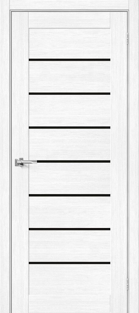 Межкомнатная дверь остекленная Браво-22 Snow Melinga (BRAVO)