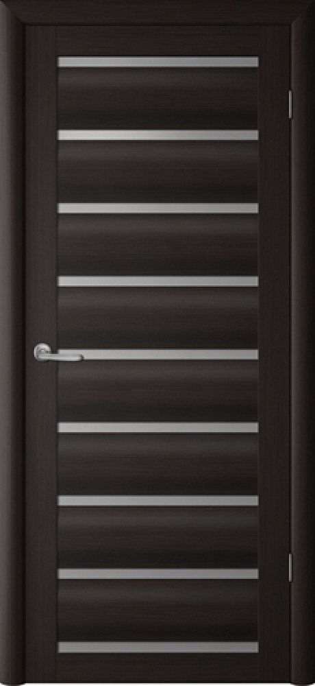 Межкомнатная дверь со стеклом Сидней Темный кипарис Эко-шпон Стекло мателюкс (ALBERO)