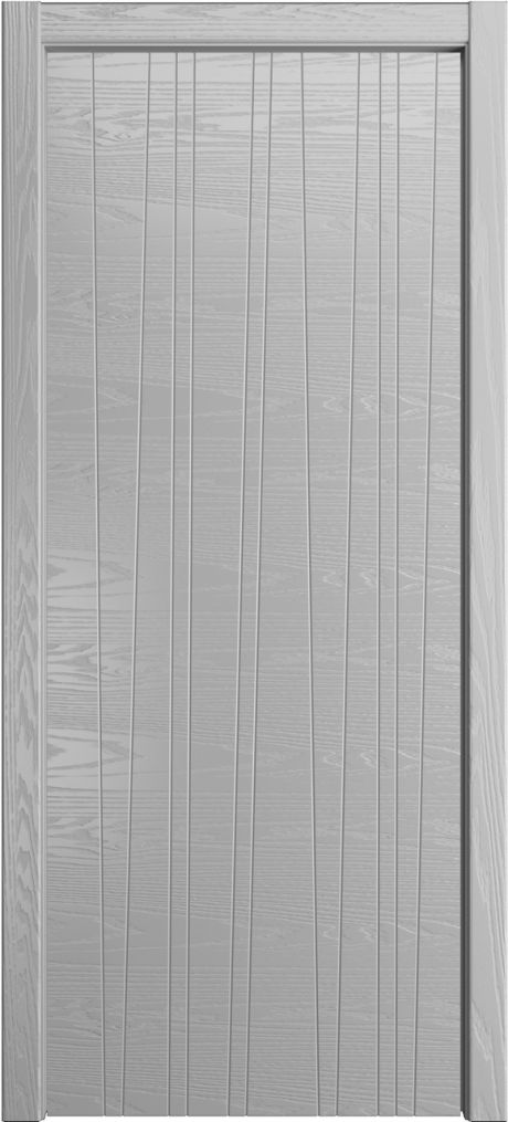 Глухая межкомнатная дверь ID-V Светло серая Шпон (Мильяна)