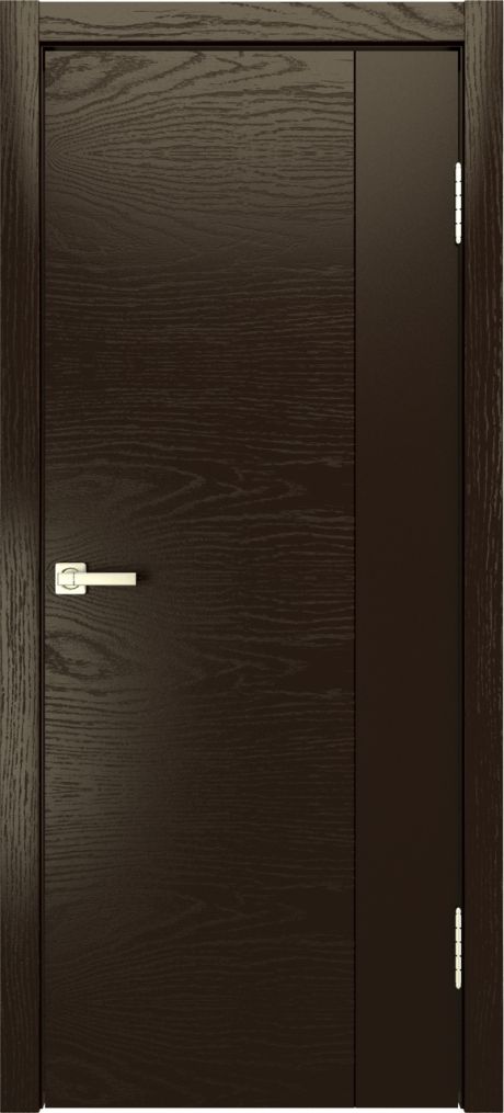 Глухая межкомнатная дверь ID-L Темный шоколад Шпон (Мильяна)