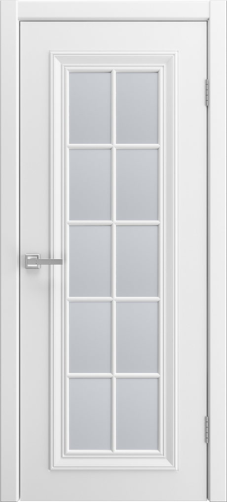 Межкомнатная дверь со стеклом Прованс-10 Багет Белый Эмаль (Шейл Дорс)