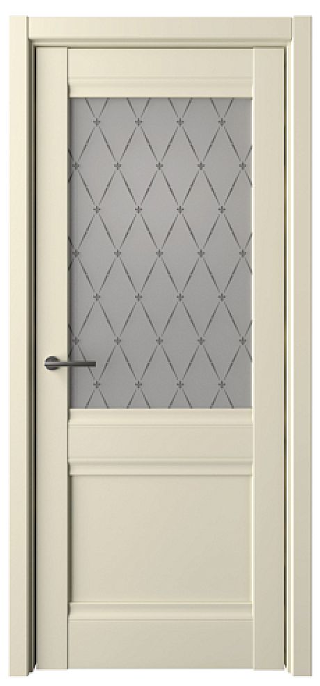 Межкомнатная дверь со стеклом Рим Сэнд Vinyl Стекло мателюкс "Гранд" (ALBERO)