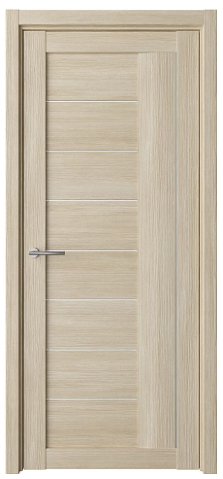 Межкомнатная дверь со стеклом Марсель Лиственница мокко Эко-шпон Стекло белое (ALBERO)