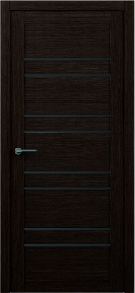 Межкомнатная дверь со стеклом Тренд-14 Лиственница темная Eco Tex Стекло графитовое (ALBERO)