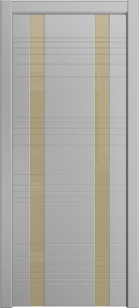 Межкомнатная дверь со стеклом ID-D Светло серая Эмаль (Мильяна)