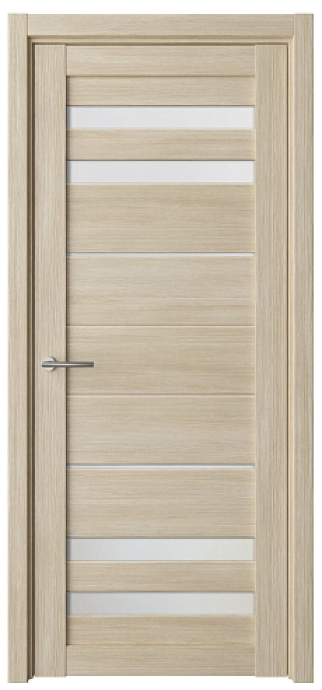 Межкомнатная дверь со стеклом Пекин Лиственница мокко Эко-шпон Стекло мателюкс (ALBERO)