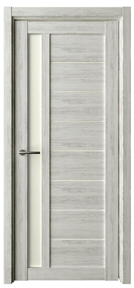 Межкомнатная дверь со стеклом Севилья Дуб нордик Эко-шпон Стекло белое (ALBERO)