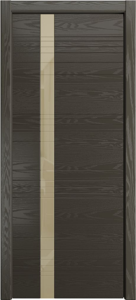 Межкомнатная дверь со стеклом ID-H Гриджио Шпон (Мильяна)