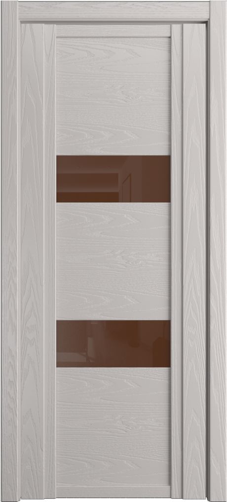 Межкомнатная дверь со стеклом QDO N Агат Шпон (Мильяна)