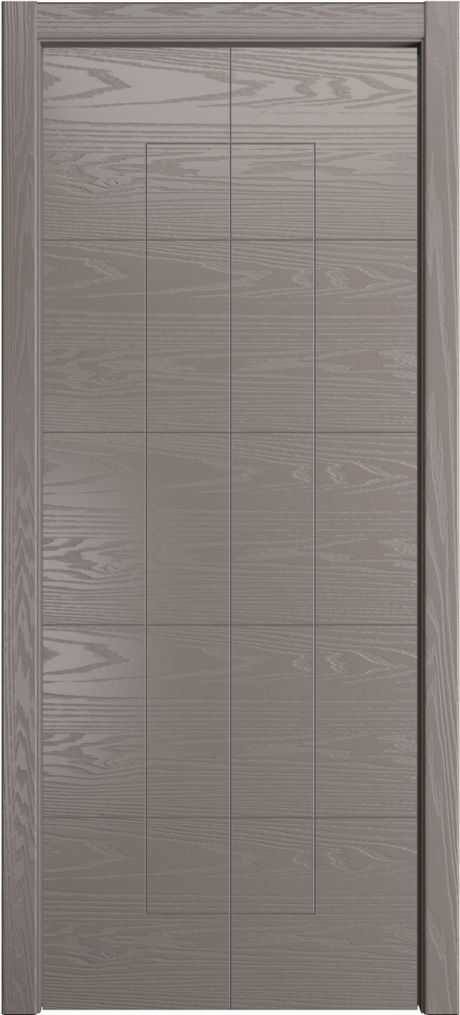 Глухая межкомнатная дверь ID-T Темно-серый Шпон (Мильяна)