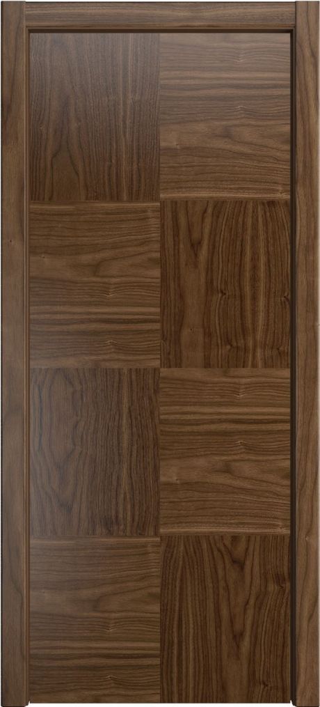 Глухая межкомнатная дверь Некст-4 Американский орех Шпон (Мильяна)