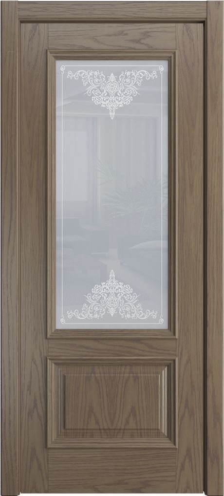 Межкомнатная дверь со стеклом Лондон Дуб грейвуд Шпон (Бипи Дорс)