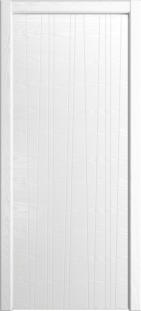 Глухая межкомнатная дверь ID-V Белоснежный Шпон (Мильяна)