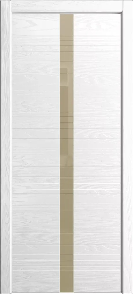 Межкомнатная дверь со стеклом ID-X Белоснежный Шпон (Мильяна)