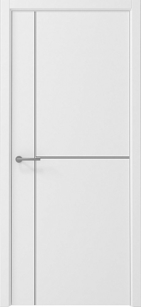 Глухая межкомнатная дверь Графика-3 Белый Vinyl (ALBERO)