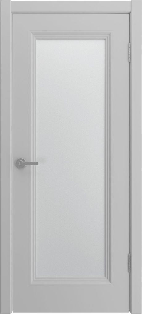 Межкомнатная дверь со стеклом Шелли-1 RAL 7047 Эмаль (Шейл Дорс)