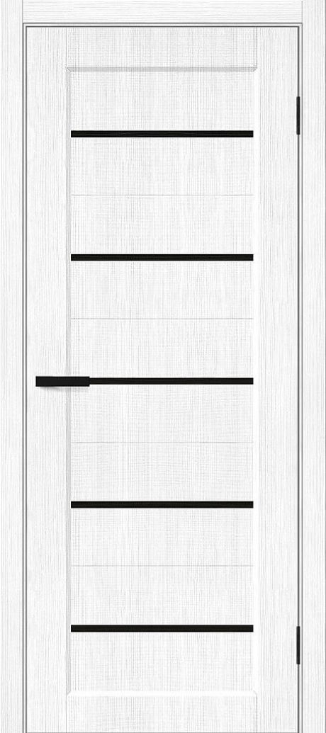 Межкомнатная дверь глухая Мода-22 Black Line Snow Melinga (Mr.wood)