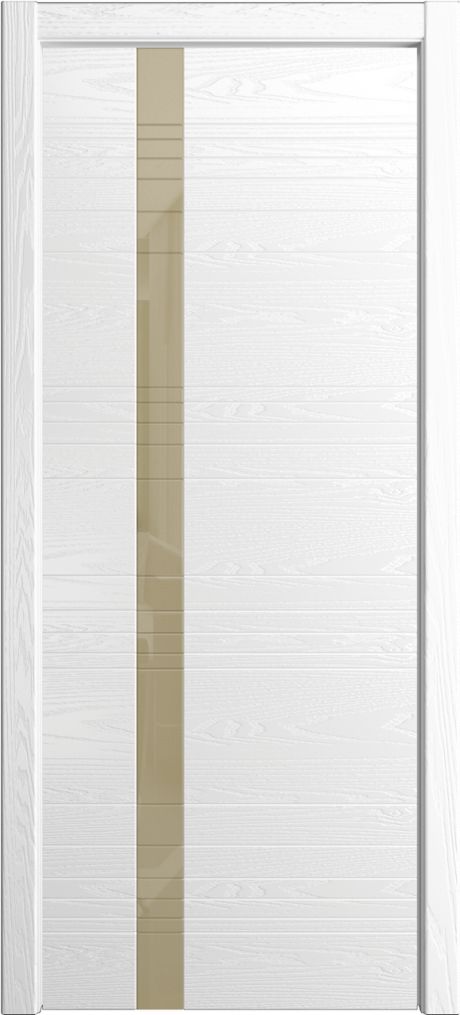 Межкомнатная дверь со стеклом ID-H Белоснежный Шпон (Мильяна)