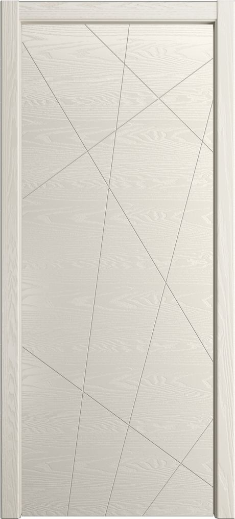 Глухая межкомнатная дверь ID-N Бежевый Шпон (Мильяна)