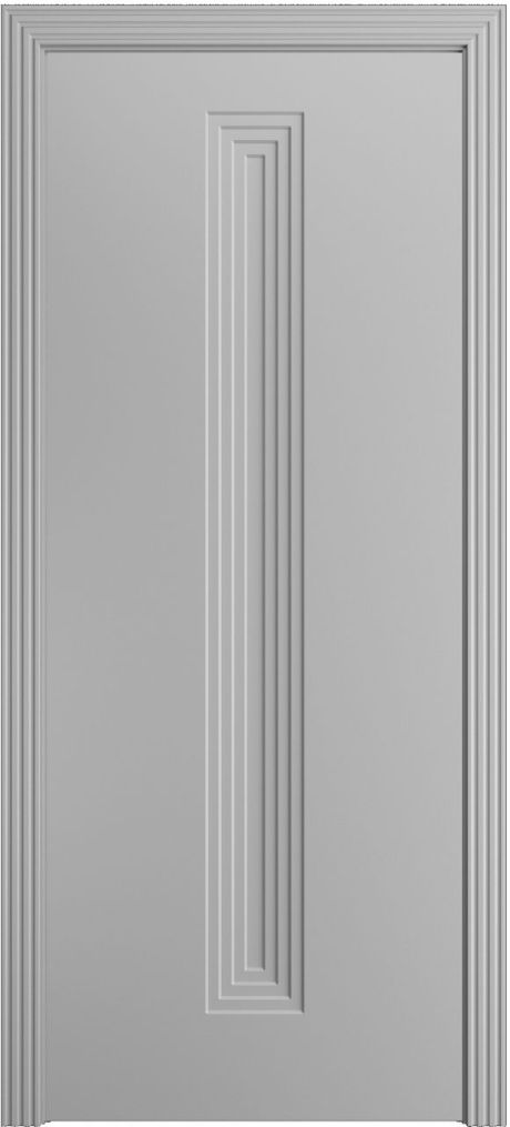 Глухая межкомнатная дверь Каролина-4 Светло серая Эмаль (Бипи Дорс)