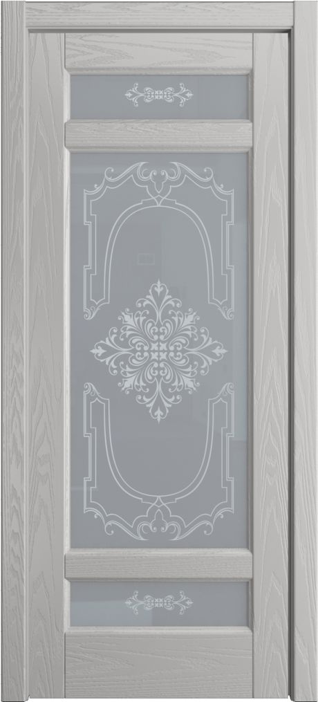 Межкомнатная дверь со стеклом Клариса Грей Шпон (Мильяна)