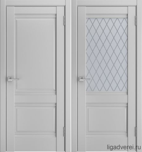 Межкомнатная дверь Laura Светло-серый Эмалит (Лига дверей)