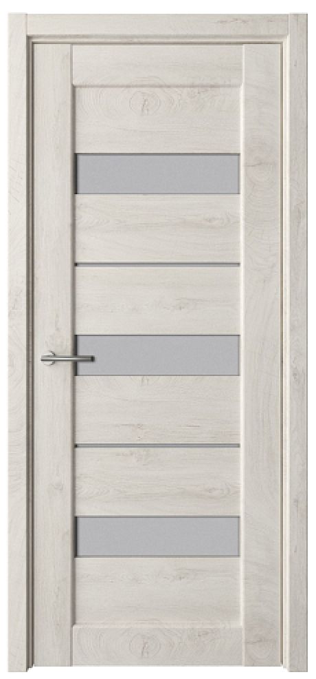 Межкомнатная дверь со стеклом Бостон Дуб снежный CPL TL Стекло мателюкс (ALBERO)