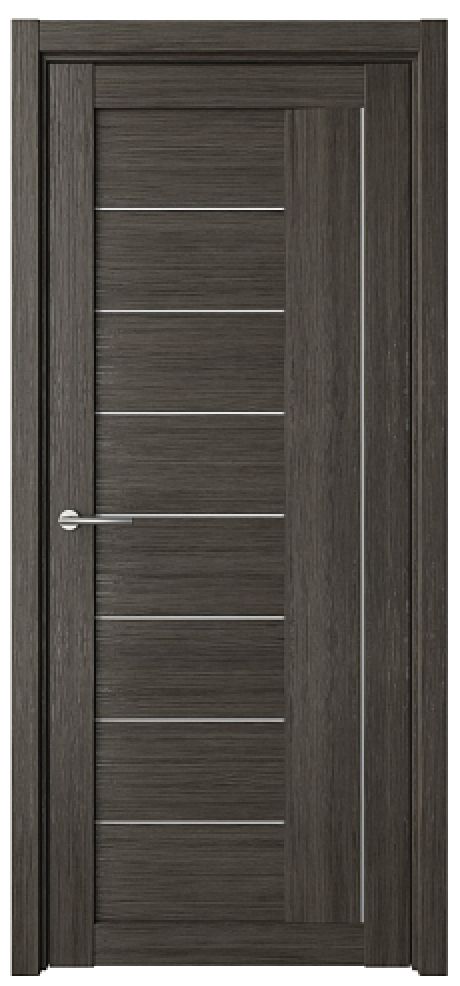 Межкомнатная дверь со стеклом Марсель Серый кедр Эко-шпон Стекло мателюкс (ALBERO)