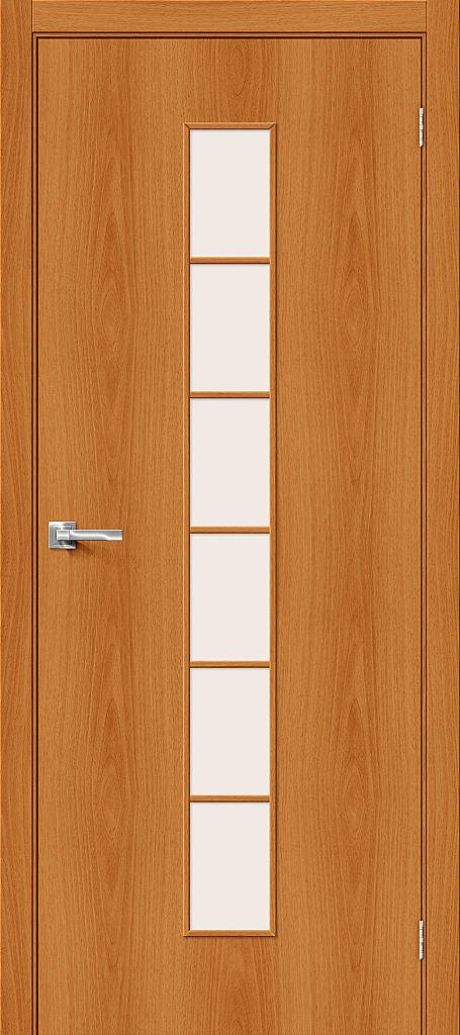 Межкомнатная дверь остекленная 2С Л-12 (МиланОрех) (BRAVO)