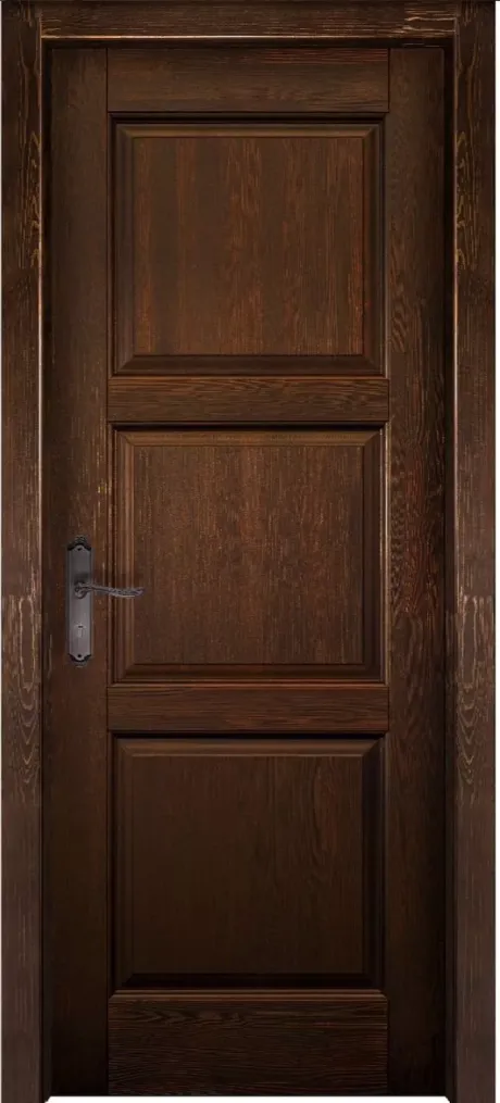 Глухая межкомнатная дверь Турин Античный орех Массив сосны (ОКА)