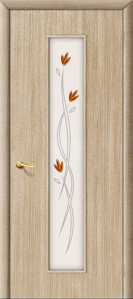 Межкомнатная дверь остекленная 22Х Л-21 (БелДуб) (BRAVO)