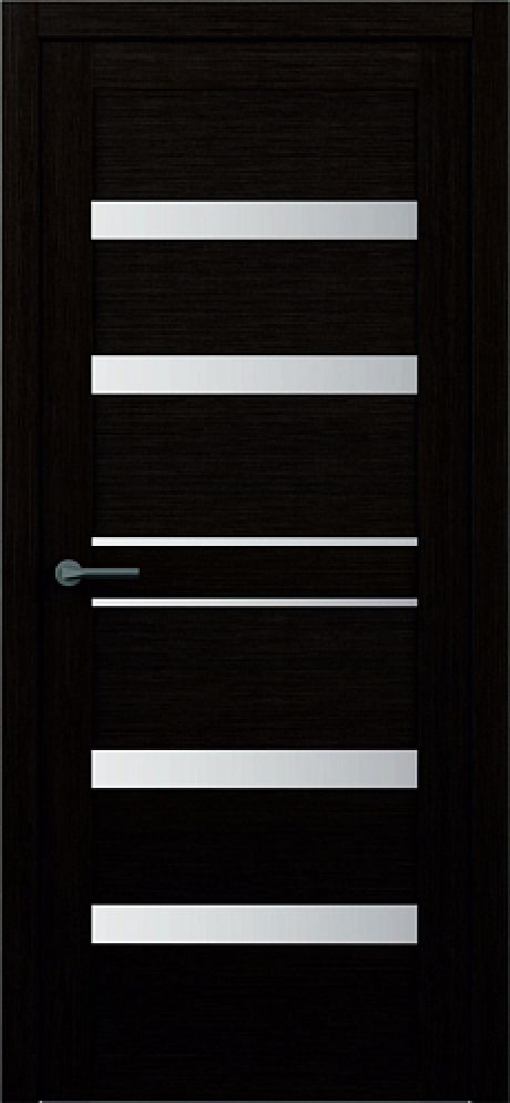 Межкомнатная дверь со стеклом Тренд-12 Лиственница темная Eco Tex Стекло белое (ALBERO)