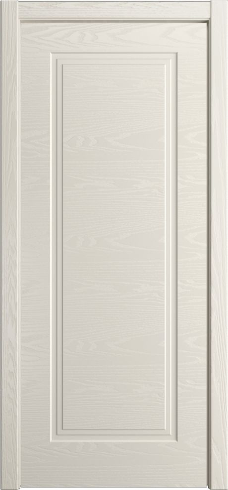 Глухая межкомнатная дверь ID-Челси 1 Бежевый Шпон (Мильяна)