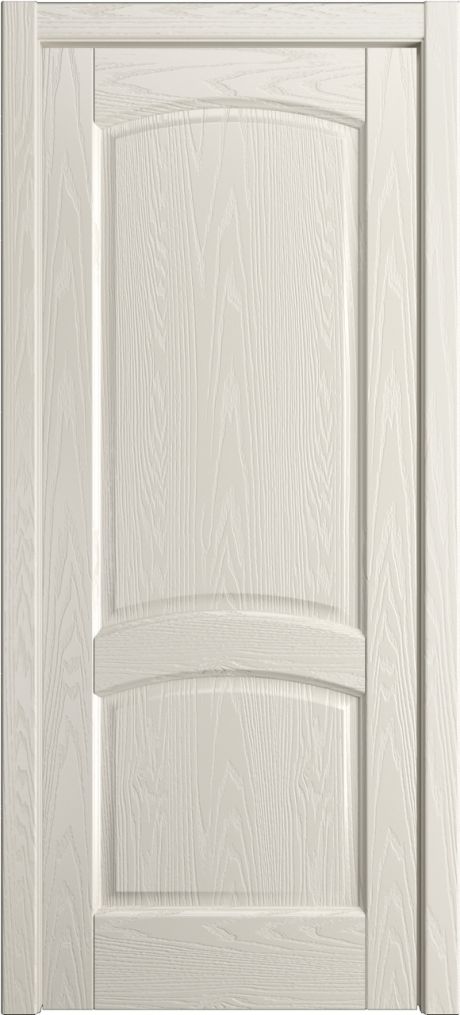 Глухая межкомнатная дверь Фиона Бежевый Шпон (Мильяна)