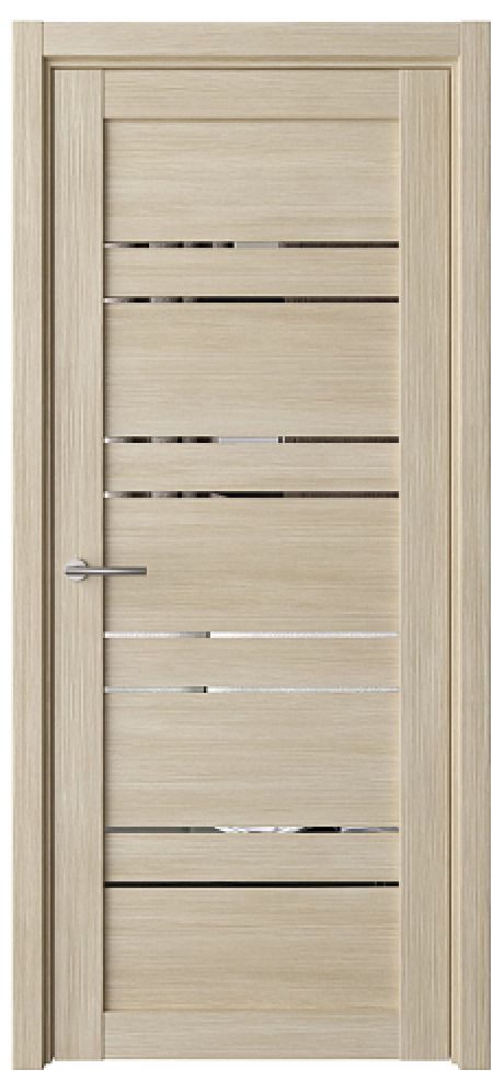 Межкомнатная дверь с зеркалом Дублин Лиственница мокко Эко-шпон Зеркало (ALBERO)