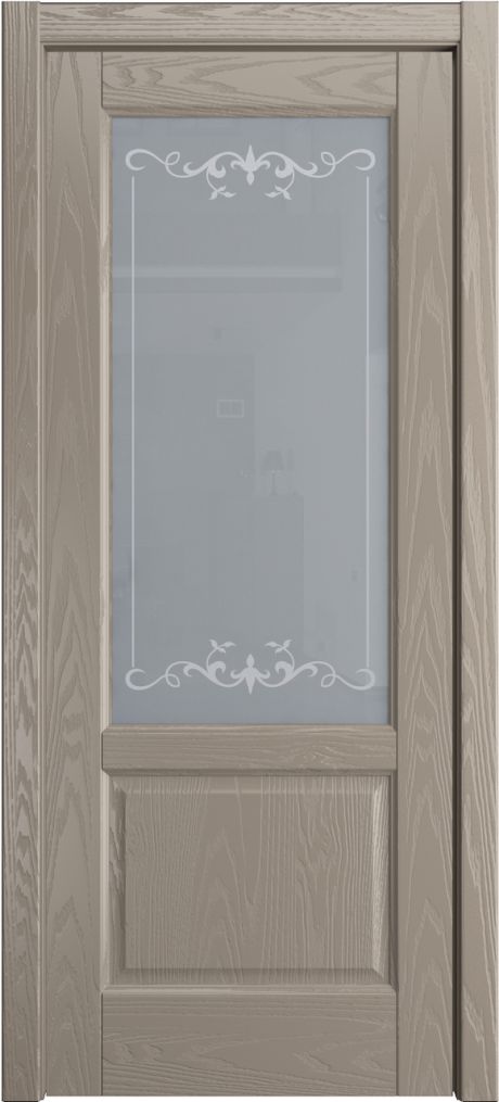 Межкомнатная дверь со стеклом Ровена Латте Шпон (Мильяна)