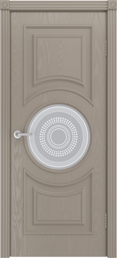 Межкомнатная дверь со стеклом Адриана Латте Шпон (Мильяна)