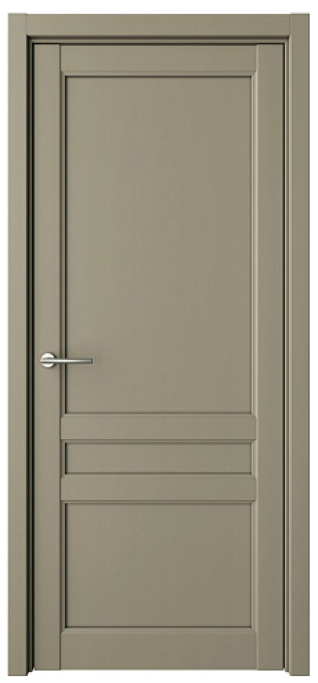 Глухая межкомнатная дверь Олимпия Серый Vinyl (ALBERO)